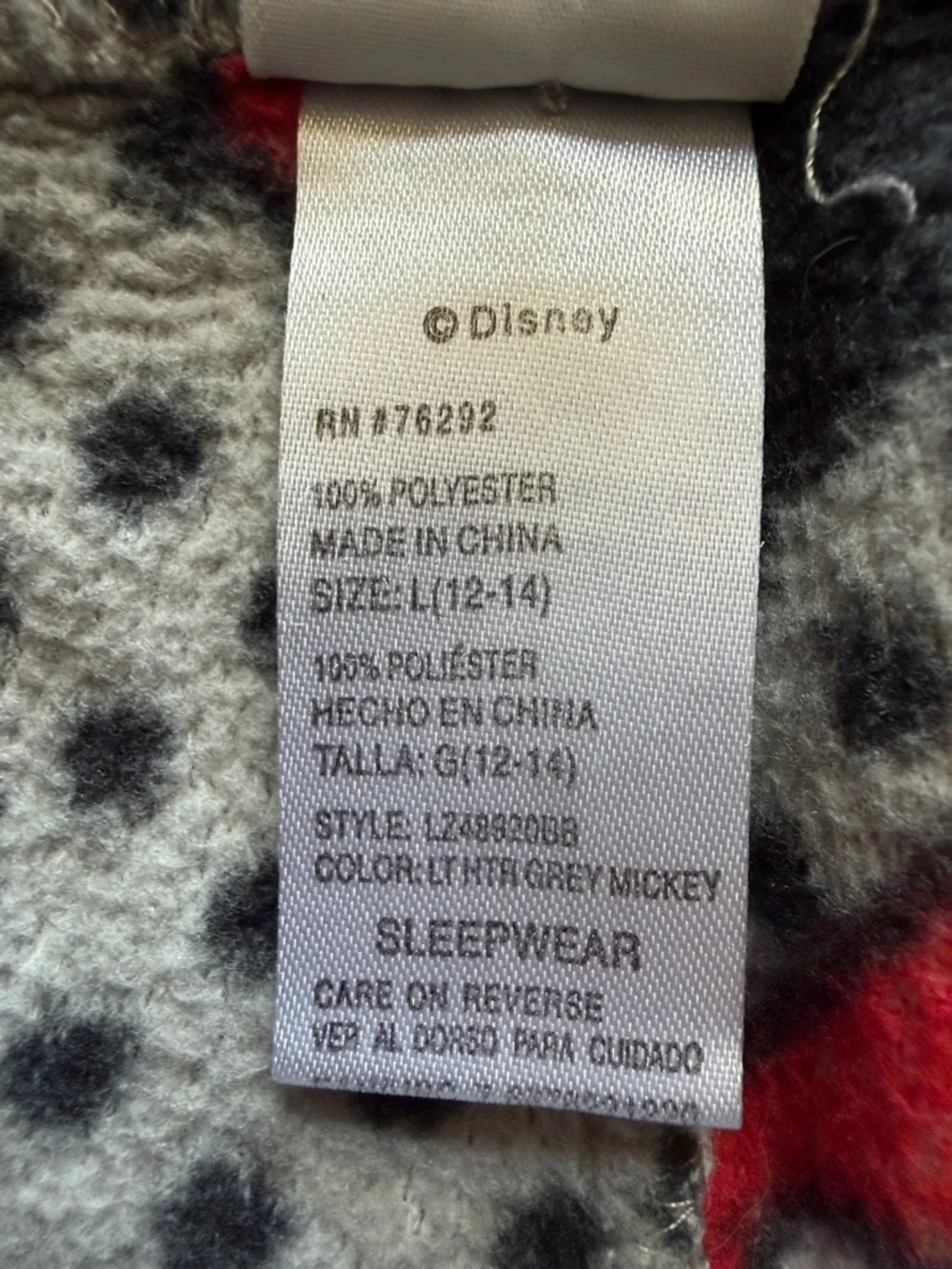 Disney youth fleece